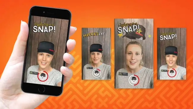 McDonalds Snapchat application