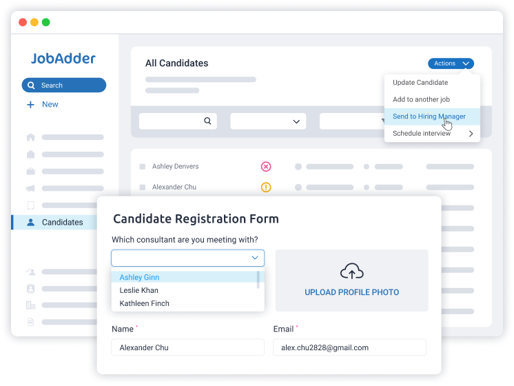 Candidate Registration Form complete