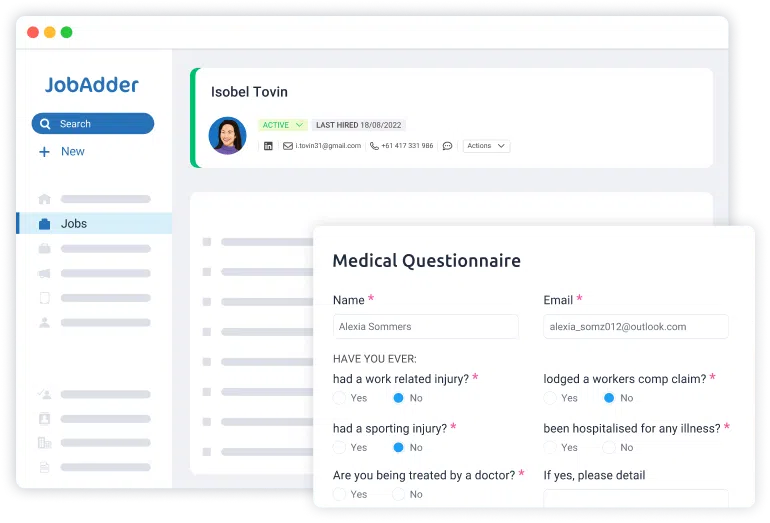 JobAdder Questions UI